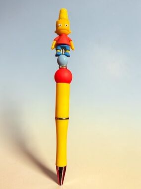 Handmade Pen with 3D Yellow Character